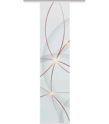 Amazon.de: Home Wohnideen Schiebevorhang Digitaldruck Bambus-Optik Heights  260 x 60 cm Grau