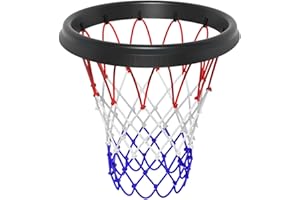 HUJINKAN Portable basketball hoop Net Replacement, All-Weather netball hoop Nets, for Basketball Goal Hoop Rim Cylinder, Anti Whip Universal Basketball Netting, Fit Standard Size Rims