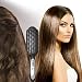 LONGKO 3 in 1 Hair Straightener Pro Detangling Anion Electric Instant Magic Silky Straight Hair Styling Brush Ceramic Heating Massage Straightening Iron(Black)