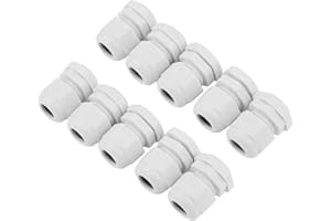 BORDSTRACT 10 pezzi Pressacavi Elettrici Impermeabili PG7 PG9 PG11 PG13.5 PG16 PG19 PG21 Regolabile Pressacavi,Nylon Bianco Pressacavo impermeabile per Fissaggio Cavo(PG11)