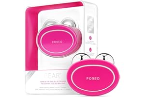 Foreo Bear, Massaggiatore Viso Antirughe Smart con Microcorrente, per Rughe Della Fronte e Doppio Mento, Ginnastica Facciale, Lifting Viso Non invasivo, Anti-età, Sicuro e indolore, Fuchsia
