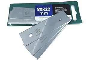 HELLISTON Lames de rechange 80mm (8cm) pour Handy, Triumph Handy MK2 grattoir, racleur, gratte-carreaux; 80x22mm (3 paquets = 30 lames)