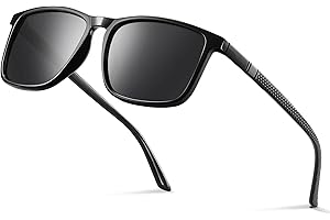 kunchu Polarized Sunglasses Men Women - UV400 Protection Sunglasses Men Women TR90 Ultralight Frame Black Retro Sport Polarized Sunglasses for Fishing, Fishing, Skiing