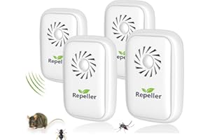 LOFFU 2025 Ultrasonic Pest Repeller Insect Repellent(4 Packs),Indoor Efficient Repelling for Roach, Rodent,Bugs, Mosquito,Spider, Ant,100% Safe,Electronic Plug in Pest Control