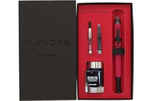 プラチナ萬年筆 PLUTINUM PLATINUM Curidas PKN9000-77F pióro wieczne/grubość stalówek: F cienkie/chowane/matowo-czerwone/ręcznie wykonane/z pudełkiem prezentowym/piórem wiecznym, pióro Fountain Pen