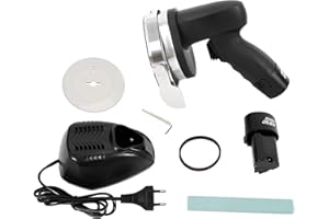 YISSALE Fetcoi Couteau à Kebab Électrique 80 W - Gyroscopique, Professionnel, Rechargeable et Sans Fil - Épaisseur 0-8 mm