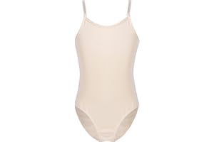 ‎TIAOBUG TiaoBug Mädchen Ballett Trikot Ballettanzug Kinder Gymnastikanzug Turnanzug Tanz-Body Unterwäsche in Hautfarben Beige Nude gr. 110 116 122 134 140 146 152