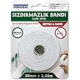 Vodaseal 53.01.007 Sızdırmaz Bant, Beyaz, 38mmx3.35m