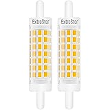 EXTRASTAR Lampadina 5W R7S 78mm a LED Slim Doppio Effetto Lineare, Non Dimmerabile Bianco Calda 3000K Equivalente a 64W 500LM