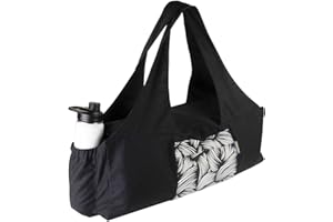 Yoga-Mad Grand sac pour tapis de yoga | Sac de yoga à fermeture éclair intégrale avec porte-bouteille | Sac de transport unisexe | Rangement de tapis et accessoires | Convient pour pilates, yoga, gym,