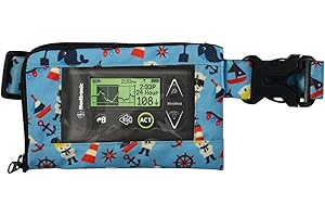 ‎KAIO-DIA Insulinpumpe Gürtel für Kinder mit Fenster, Komfortabler und Verstellbarer Gürtel (51-85 cm), Atmungsaktiv, Sicher, Farbenfroh - Sailor (63-85 cm)