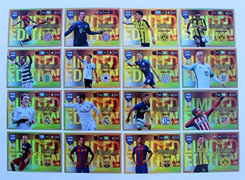 Preisvergleich Produktbild Panini Adrenalyn FIFA 365 Edition 2017 - Set 16 Karten limited Edition