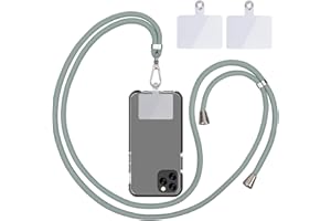 Linkbro Handykette Universal, Handy Lanyard, Universelles Handy um den Hals hängend mit Pad Handy Lanyard, verstellbar und abnehmbar. (1Matcha Grün)