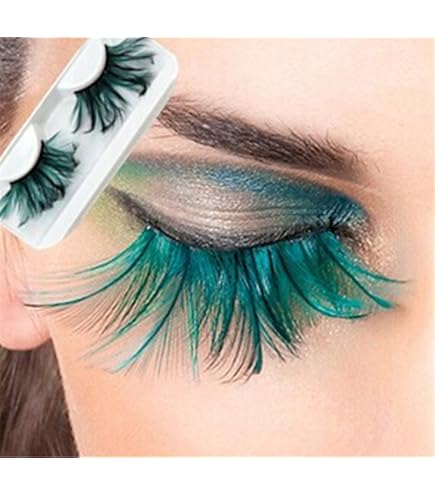 Bunte Wimpern, Knstliche Farbenfrohe Wimpern, Wiederverwendbare  Volumenwimpern Fr Feste Events : Amazon.de: Kosmetik