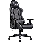 GTPLAYER Gaming Racing Office High Back Computer Video Chair Ergonomic Design with Adjustable Height and Lumbar Support (Blac