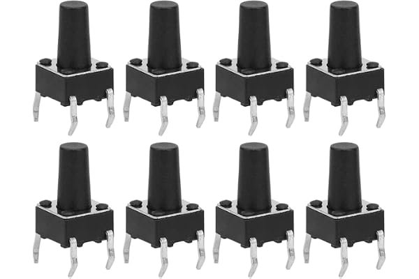 Momentary Tactile Button Switch, DIP Button Switch, Button Switch, Micro Button, 100PCs Momentary Tactile Button Switch Industrial Accessory Quick Response DIP 6 x 6 x 10mm
