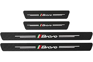 EAGLEG 4 Piezas Protector Barra Umbral Puerta Coche para Fi-at 500 500X 500L Tipo Punto Bravo Panda STILO, Antideslizante Antiarañazos Accesorios Interior, Bravo