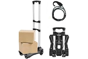 MAXBROTHERS Carrello a mano pieghevole, 40 Kg Carrello portautensili solido a 2 ruote per impieghi gravosi,carrello pieghevole con maniglia estensibile per bagagli, shopping, viaggi