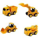 Oyuncak İnşaat Seti Mini Kamyon Mikser Kep&ccedil;e Ekskavat&ouml;r 4'l&uuml; Set