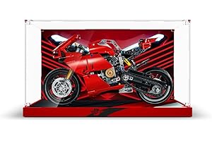 ALiquid Acryl Vitrine für Lego Panigale V4 R (42107), 3MM Acryl Schaukasten für Lego 42107 (NICHT Enthalten Klemmbausteine Set)