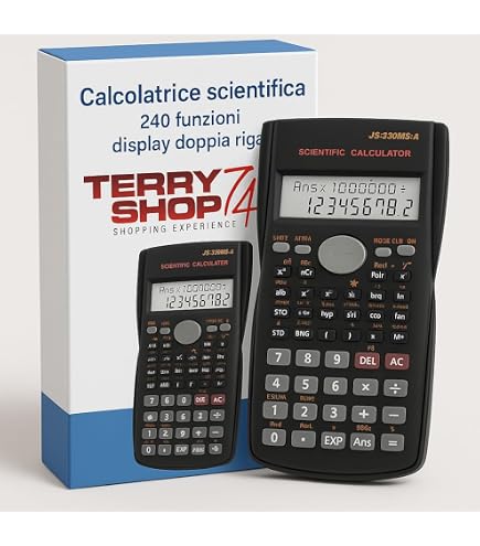 Calcolatrice Scientifica Tascabile Aurora Display 10 cifre doppia linea Colori assortiti