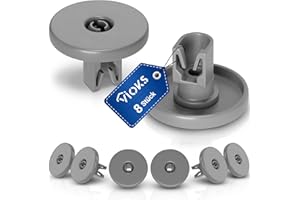 VIOKS 8 ruedas de cesta inferior para lavavajillas AEG Electrolux Juno Zanussi 50269971003 5028696500/4 50286965004 Ruedas para cesta de lavavajillas, resistentes al calor
