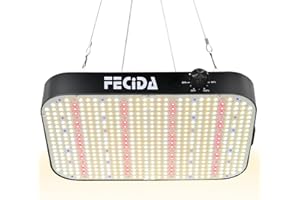 FECiDA Dimmable Lampe Horticole LED 6000 Lumen 65 Watt, Lampe Croissance Plante Interieur, Lampe de Culture Spectre Complet, Lampe Pour Plante Semis Floraison