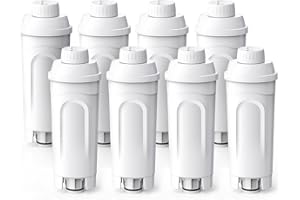 GLACIER FRESH 8x Filtro Addolcitore Acqua Ricambio per Macchine da Caffè Automatiche De'Longhi® DLSC002, Compatibile con Serie ECAM, ESAM, ETAM – Facile da Installare