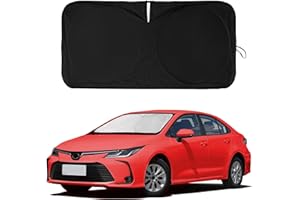 ZOIBV Car Sun Shade,Sun Shield for Windscreen,[210T Polyester Fabric] Sunshade Windshield UV Protector Front Window Reflector to Block 99.87% UVR for SUV, Truck -Large (63"X36.2", 160 X 92 cm)
