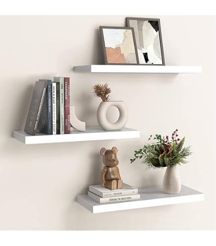 Mensola Da Parete MODULARREDO TWIN - Libreria Sospesa Design, 68x42x20 Cm, Blu China, Made In Italy