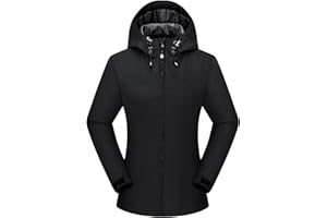 MJGkhiy Ripstop Giacca Antipioggia Donna Giacca Impermeabile Donna Antivento Classica Parka Montagna Antipioggia Con Zip e Cappuccio Antipioggia a Vento con Tasche Giubbotto Donna Invernale Offerta