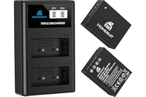 Homesuit NP-W126 NP-W126S Battery 1400mAh and LCD Dual Charger for Fujifilm XT50 XT30II XT30 XT20 XT10 X100V X100VI X100F X-T3 X-T2 X-T1 XA1 XA2 XA3 X-E3 X-E2 X-E1 X-H1 X-M1 X-pro1/2/3 (2-Pack)