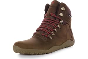 VIVOBAREFOOT Tracker HI FG, Womens Leather Hiking Boot With Barefoot Firm Ground Sole and Thermal Protection