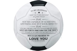 Kenon Printed Soccer Ball/Football Toy To Your Son - Anniversary Birthday Wedding Graduation Gifts - Perfect for Outdoor & Indoor Match or Game