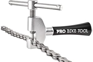 PRO BIKE TOOL Outil de chaîne à vélo universel, 8, 9, 10, 11,12 vitesses - Dérive-chaîne fiable et inusable - Kit de réparation de vélo de qualité pour vélo de route et de montagne - Disjoncteur - Outils essentiels