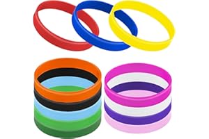 GOGO 12 pièces Bracelets en Silicone Ensemble pour Adulte, Bracelets en Caoutchouc Bande Bracelets Assorties Bijoux Cadeaux Bracelets Sport