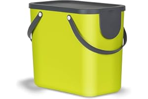 Rotho Albula Système de séparation des déchets 25l pour la cuisine, Plastique (PP) sans BPA, vert/anthracite, 25l (40.0 x 23.5 x 34.0 cm)