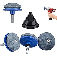 Sonku 4 Stück Rasenmäherklingenschärfer, Universalschleifer, Schleifstein, für Bohrmaschine, Handbohrmaschine mit 1…
