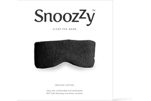 SNOOZZY LOVE GOOD SLEEP SnoozZy Cotton Eye mask – Cotton Sleeping Mask. Face Hugging, Fully Adjustable, Soft Eye Wrap. Comfortable and Perfect for Sleep and Travel. Light Blocking Blindfold – Dark Grey