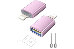 layajia Adaptador Lightning a USB, Cable Lightning Macho a USB Hembra para iPhone 14 13 12 11 Pro MAX, Adaptador iPhone OTG Soporta Flash Drive, Ratón, Teclado, Hub, Cámara, Lector de Tarjetas