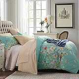 Funda De Edredón, Morbuy 3PCS Elegante Flores Estilo 200 x 200 cm Conjunto De Ropa De Cama De Poliéster Suave De Microfibra Cremallera Funda De Almohada Edredón De Cama Conjunto De Edredón Cubierta (Estilo floral G)