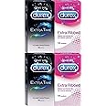 Durex Extra Time, Extra Ribbed (40 Pieces) Condom (Set of 4, 40S)