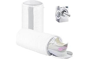 VRLEKAM 2 Stück Schuhwaschbeutel Waschmaschine, Schuhbeutel Waschmaschine Schuhwaschbeutel Rundum-Reinigung 360° Reinigungsflusen für Schuhe mit Verstecktem Reißverschluss Schuhbeutel waschmaschine (weiße)