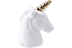 CGB Giftware | Ceramic White Unicorn and Gold Foiled Horn Light Pull | GB04335
