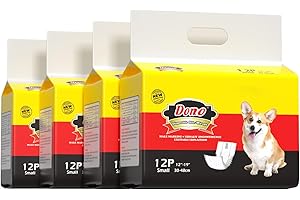 Dono Jednorazowe opaski na brzuch dla psów, opaski na nietrzymanie moczu dla mężczyzn, pieluchy dla psów ze wskaźnikiem wilgotności, super chłonne i szczelne, pieluchy dla psów na nietrzymanie moczu,