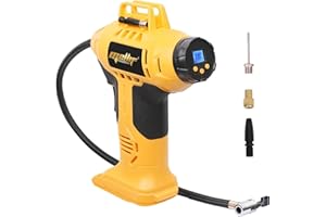 Mellif Cordless Tire Inflator Air Compressor for Dewal/MF18V Max Battery, 160PSI Portable Handheld Air Pump with Digital Pressure Gauge for Cars Motorcycles Bikes Sport Balls(Battery Not Included)…