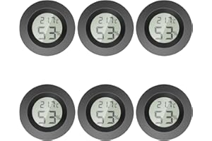 Gvolatee 6-Pak Cyfrowy Higrometr Lcd, termometr cyfrowy LCD
