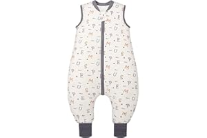 MIKAFEN Śpiwór niemowlęcy zimowy z nogawkami, 2,5 Tog, 100% bawełna, śpiwór zimowy dla chłopców i dziewczynek