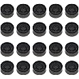 Jiayouy Guitar Effect Pedal Footswitch Toppers Foot Nail Cap Protection Cap for Guitar Effect Pedal Protection Cap 20PCS/Set (Black)