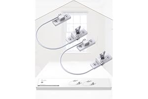 HOMGEN Window Restrictor Professional 2pcs Window Restrictor Locks Baby Security Window Locks for Child Baby Safety Window Restrictor Locks with Screws Keys Perfect for The Children Safety